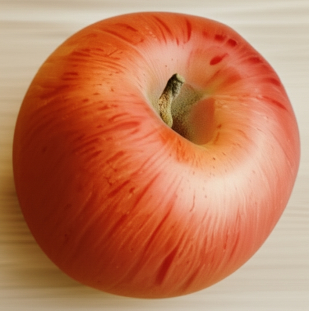 Wax fruit realistic red apple